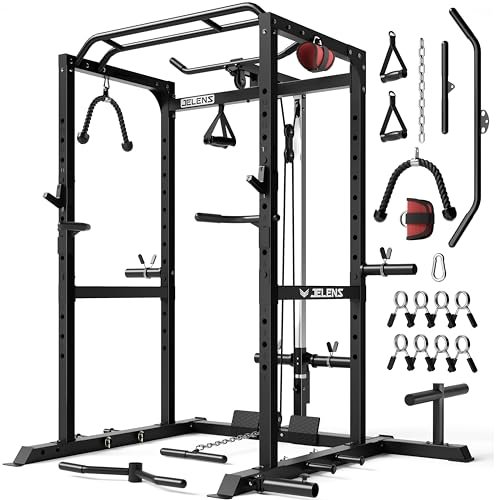 JELENS S21 Power Cage, Multi-Function Power Rack with...
