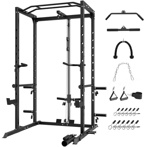 ULTRA FUEGO Power Cage, Multi-Functional Power Rack with...