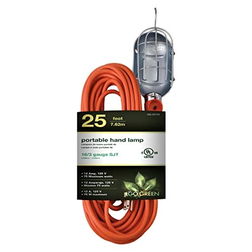 Go Green Power Inc. 25ft Portable Hand Lamp with 16/3...