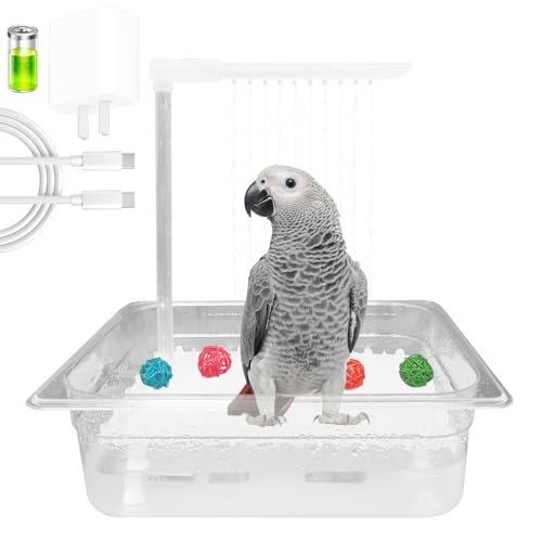 WQY GroceryShop Parrot Bathtub Bird Automatic Bath Shower...