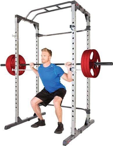 Fitness Reality Power Cage Squat Rack with Optional LAT...