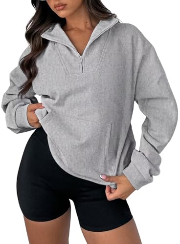 BLENCOT Oversized Sweatshirts Zip Up Cute Crewneck Trendy...