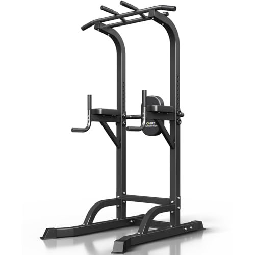 DONIUZ Power Tower Pull Up Bar and Dip Station,...