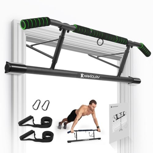 KAKICLAY Pull Up Bar for Doorway,2024 Upgrade Multi-Grip...