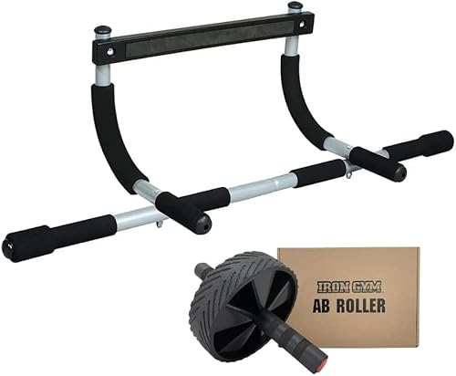 Iron Gym Pull-Up Bar & Ab Roller - Total Upper...
