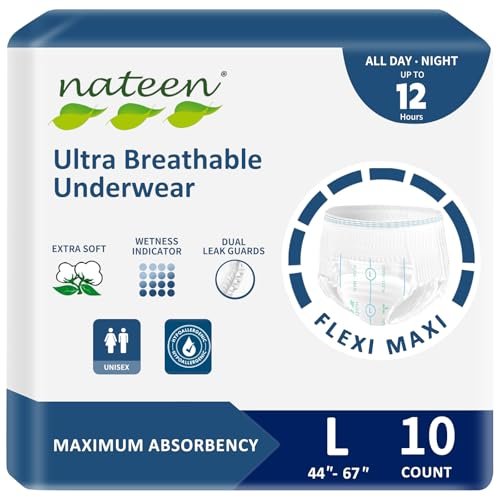 Nateen Flex Maxi Adult Incontinence Underwear for Women and...