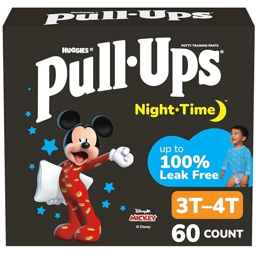 Pull-Ups Boys' Night-Time Potty Training Pants, Size 3T-4T...