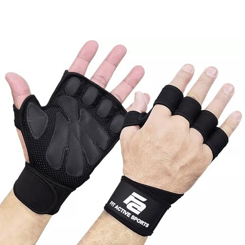 Fit Active Sports Weight Lifting Workout Gloves with...