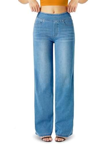 Topevil Wide Leg Jeans Woman，High Waisted Straight Leg...