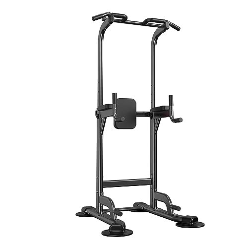 Power Tower Adjustable Height Pull Up & Dip Station...