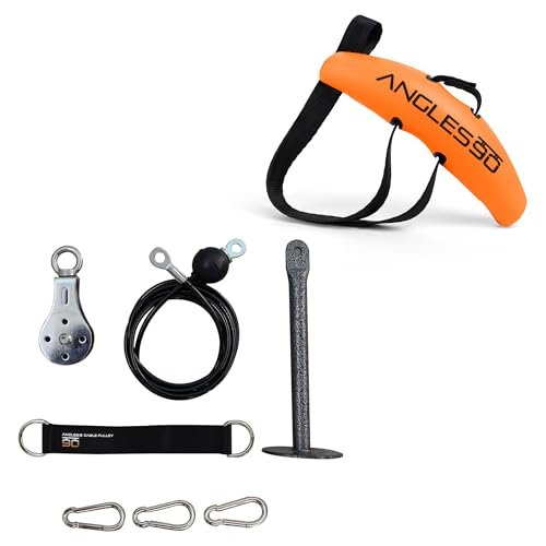 Angles90 Cable Pulley LAT Machine Substitute & Grips Bundle...