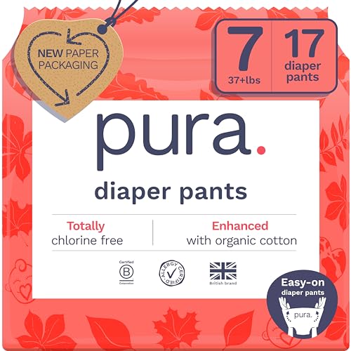 Pura Hypoallergenic Diaper Pants Size 7 (37+ lbs)...