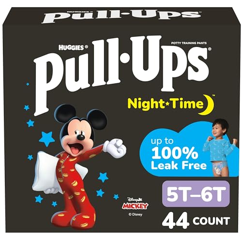 Pull-Ups Boys' Night-Time Potty Training Pants, Size 5T-6T...