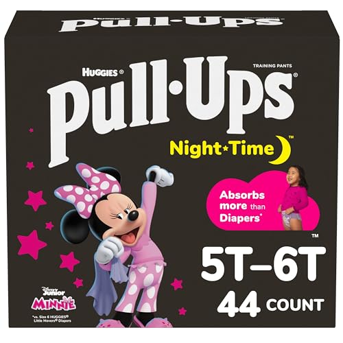 Pull-Ups Girls' Night-Time Potty Training Pants, Size 5T-6T...