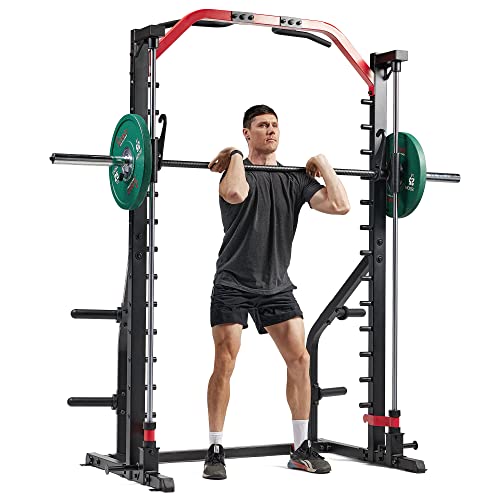 Sunny Health & Fitness Premium Squat Smith Machine - 3...