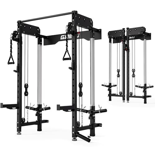 GOIMU WM3-V4 Folding Squat Rack, Wall Mounted Power Rack...