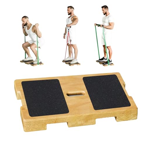 Wood Resistance Band Platform Base, Resistance Band Foot...