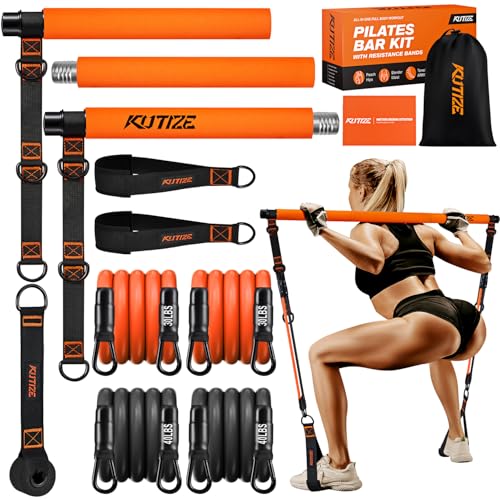 KUTIZE Pilates Bar Kit with Resistance Bands, Pilates...