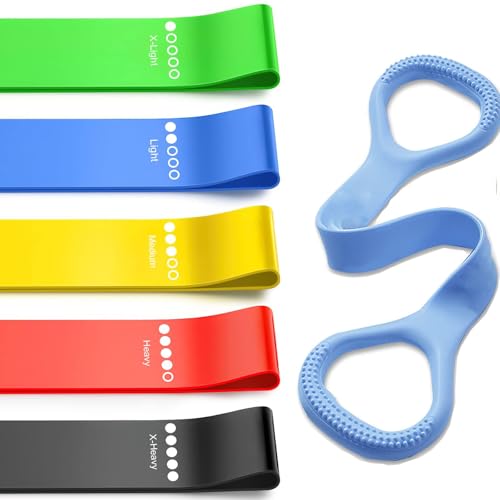 ZiYun Resistance Bands Set, 6 Pack Different Levels Elastic...