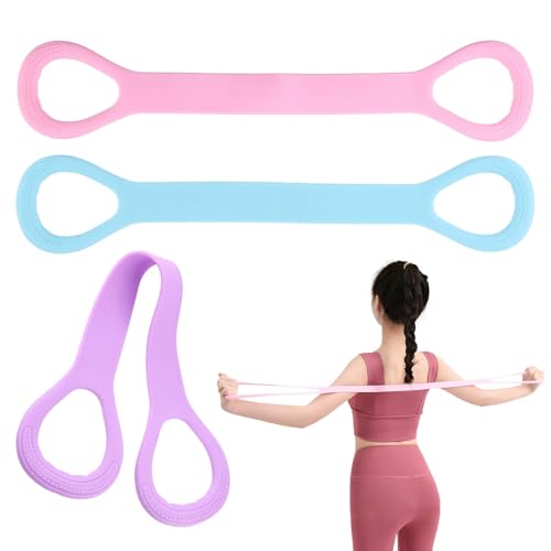 3pc Figure 8 Resistance Band, Arm Back Shoulder Exercise...