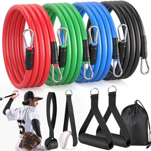 TOBWOLF 4PCS Baseball Exercise Bands with Interchangeable...