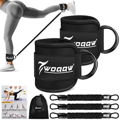 Ankle Resistance Bands with Cuffs, Leg and Glutes Workout...
