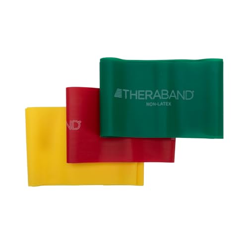 THERABAND Resistance Bands Set, Beginner Kit, Yellow, Red,...