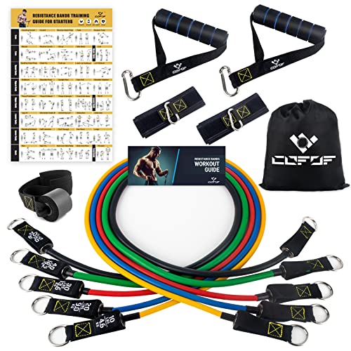 Resistance Bands Set with Yellow Handles,...