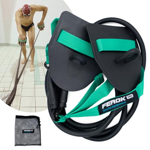 Ferok Pro - Swimming Resistance Band with Hand Paddles,...