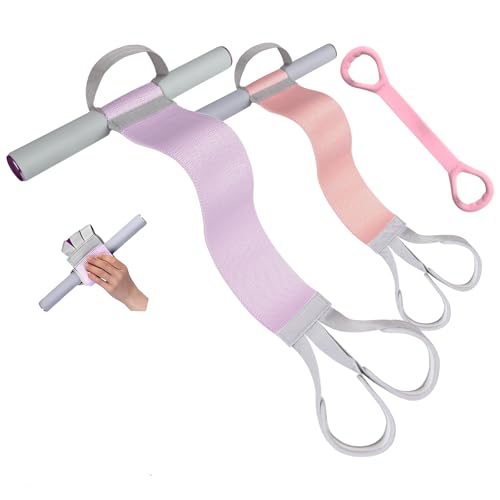 FEFURS 2-Pack Fabric Resistance Band with Handles,Non-Slip...