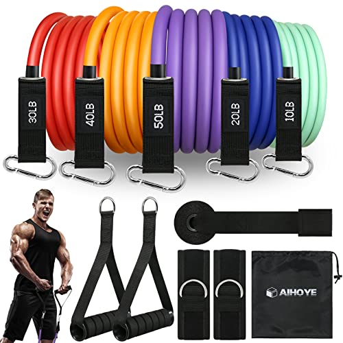 Heavy Resistance Bands Set for Working Out - Exercise...