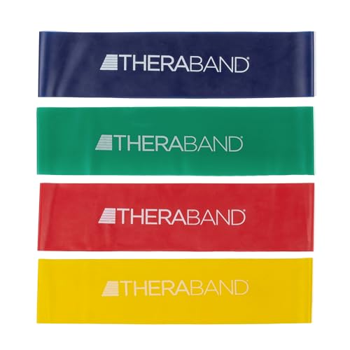 THERABAND Resistance Band Loop Set, Pack of 4, 12