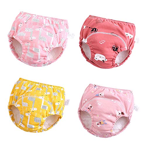 U0U Baby Girls'4 Pack Cotton Training Pants Toddler Potty...