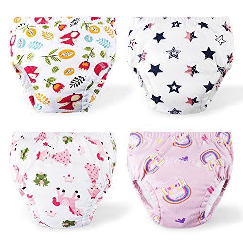 U0U Toddler Girls Training Pants 4 Pack,Baby Girl Cotton...