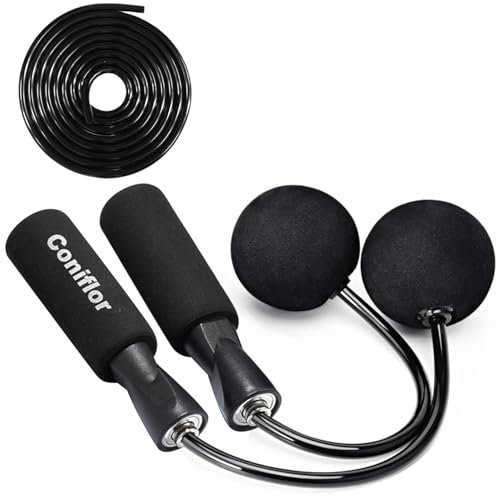 Coniflor 2-in-1 Cordless Jump Rope with Interchangeable...