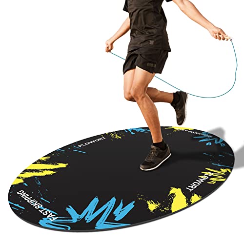 Flowort Jump Rope Mat Large Rubber Exercise Mat Indoor...