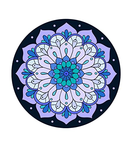 Keolorn Round Meditation Pilates Yoga Mat Luxury Suede...