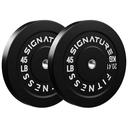 45 LB Pair Olympic Weight Plates - Full Rubber Bumper...