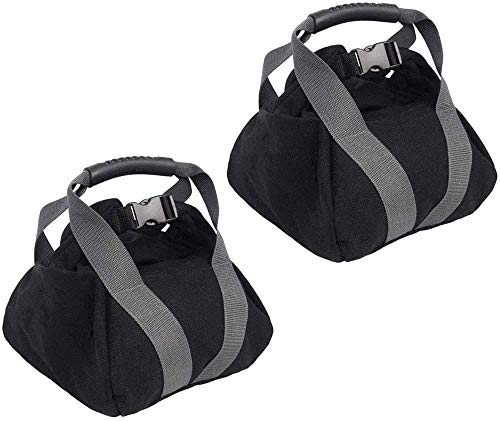 2 Pcs Adjustable Canvas-Kettlebell-Sandbag wtih Handle for...