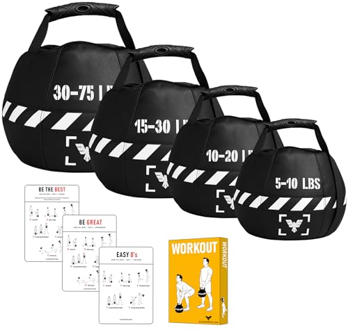 Elite Sports Kettlebell Sandbag - Heavy Duty Sand Weights...