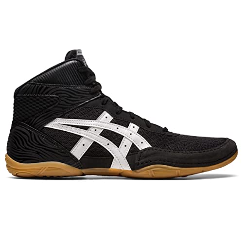 ASICS Men's Matflex 7 Wrestling Shoes, 9.5, Black/White