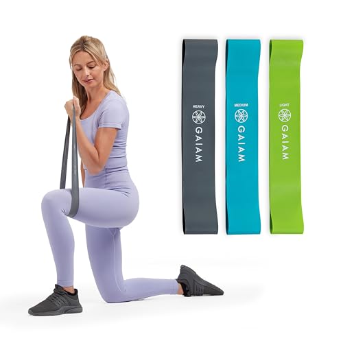 Gaiam Restore Mini Band Kit, Set of 3, Light, Medium,...