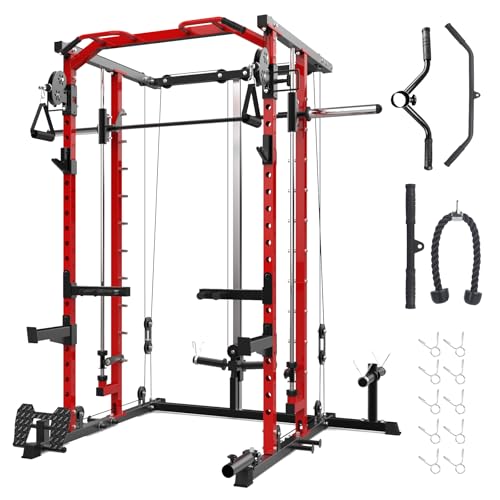 GarveeLife Power Cage, Smith Machine Squat Rack, Heavy Duty...