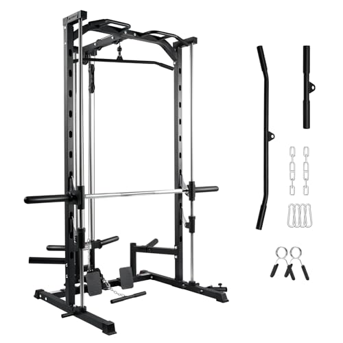 RitFit Smith Machine Power Rack with LAT-Pull Down System,...