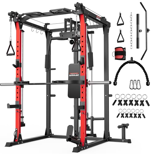 ARMAC Smith Machine, Multi-Functional Power Cage for Home...