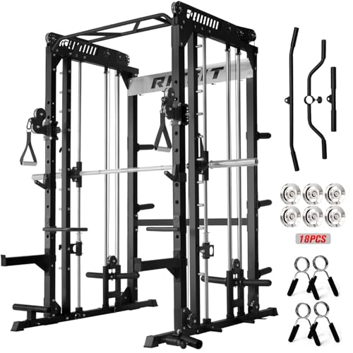 RitFit M1 Pro Smith Machine with Cable Crossover System,...