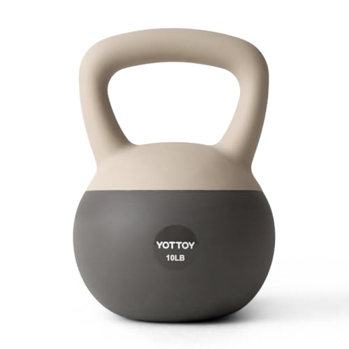 YOTTOY Soft Kettlebells, 10 lb kettlebell with Anti-Slip...