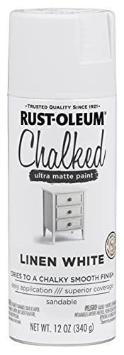 Rust-Oleum Linen White Chalked All-in-One Ultra Matte Spray...