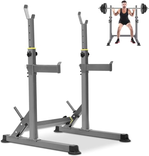 Adjustable Squat Rack,Multi-Function Barbell Rack for...