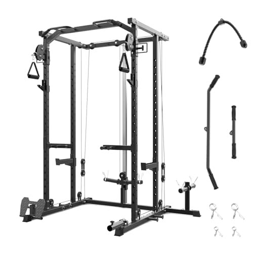 Power Cage,2000LBS All in One Squat Power Rack with Dual...